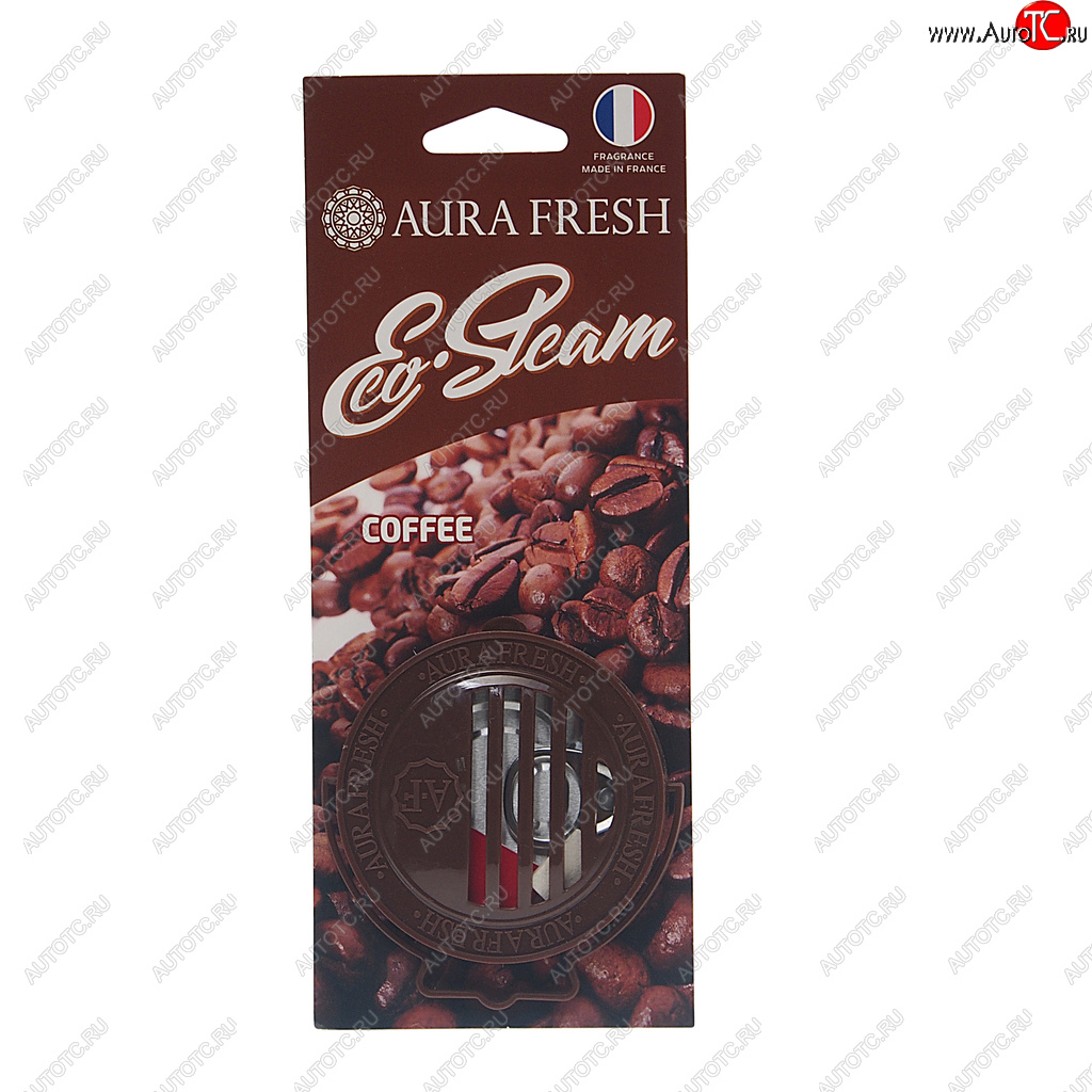 297 р. Ароматизатор на панель приборов древесное волокно (coffee) 40г Eco Steam AURA FRESH AURA FRESH 23033  с доставкой в г. Кемерово