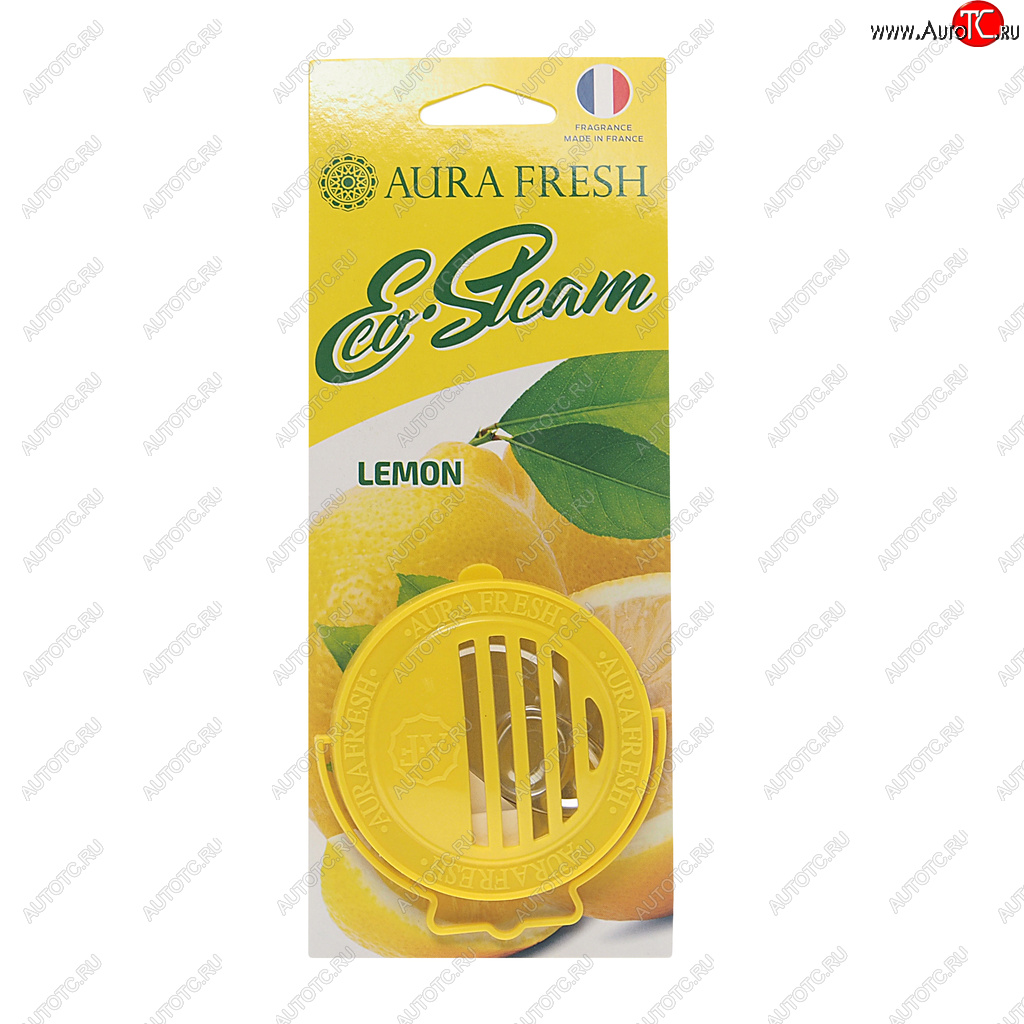 297 р. Ароматизатор на панель приборов древесное волокно (lemon) 40г Eco Steam AURA FRESH AURA FRESH 23037  с доставкой в г. Кемерово
