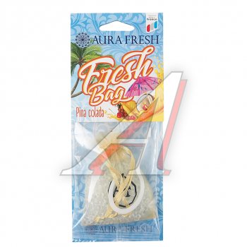 187 р. Ароматизатор подвесной гранулы (pinacolada) 20г Fresh Bag AURA FRESH AURA FRESH 23056  с доставкой в г. Кемерово. Увеличить фотографию 1