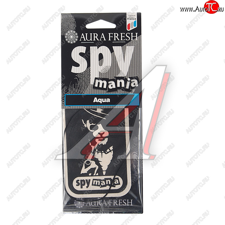 91 р. Ароматизатор подвесной картонный (aqua) Spy Mania AURA FRESH AURA FRESH 23097  с доставкой в г. Кемерово