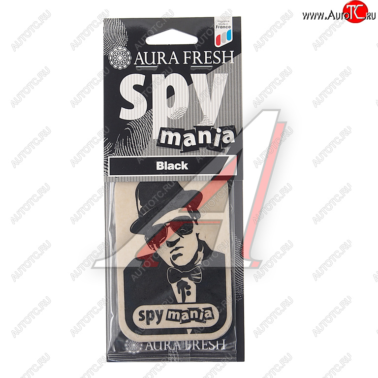 91 р. Ароматизатор подвесной картонный (black) Spy Mania AURA FRESH AURA FRESH 23098  с доставкой в г. Кемерово