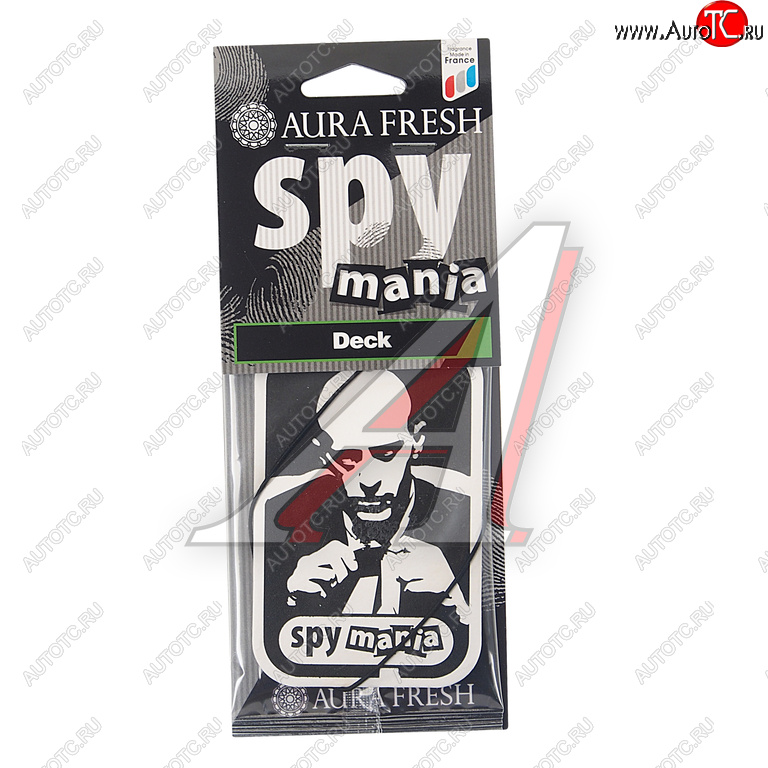 91 р. Ароматизатор подвесной картонный (deck) Spy Mania AURA FRESH AURA FRESH 23101  с доставкой в г. Кемерово