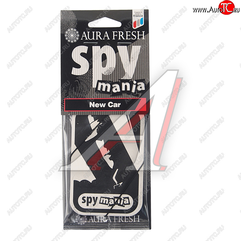 91 р. Ароматизатор подвесной картонный (new car) Spy Mania AURA FRESH AURA FRESH 23104  с доставкой в г. Кемерово
