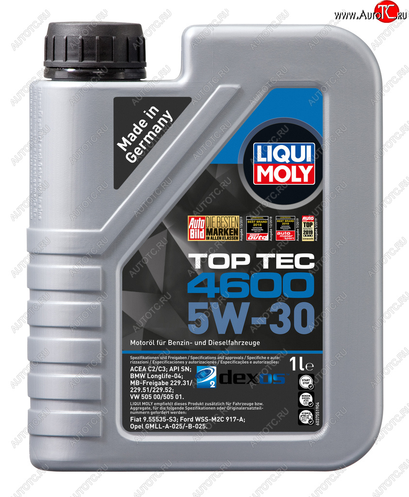 1 899 р. Масло моторное TOP TEC 4600 5W30 синт.1л LIQUI MOLY LIQUI MOLY 2315  с доставкой в г. Кемерово