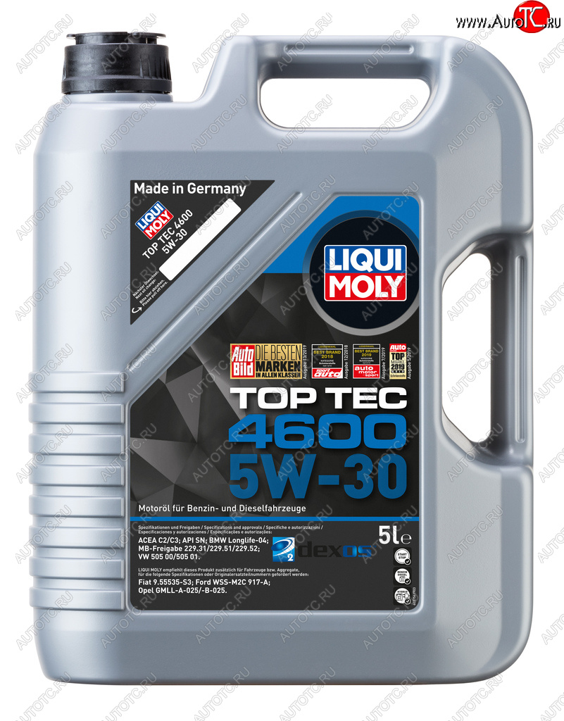 8 199 р. Масло моторное TOP TEC 4600 5W30 синт.5л LIQUI MOLY LIQUI MOLY 2316  с доставкой в г. Кемерово