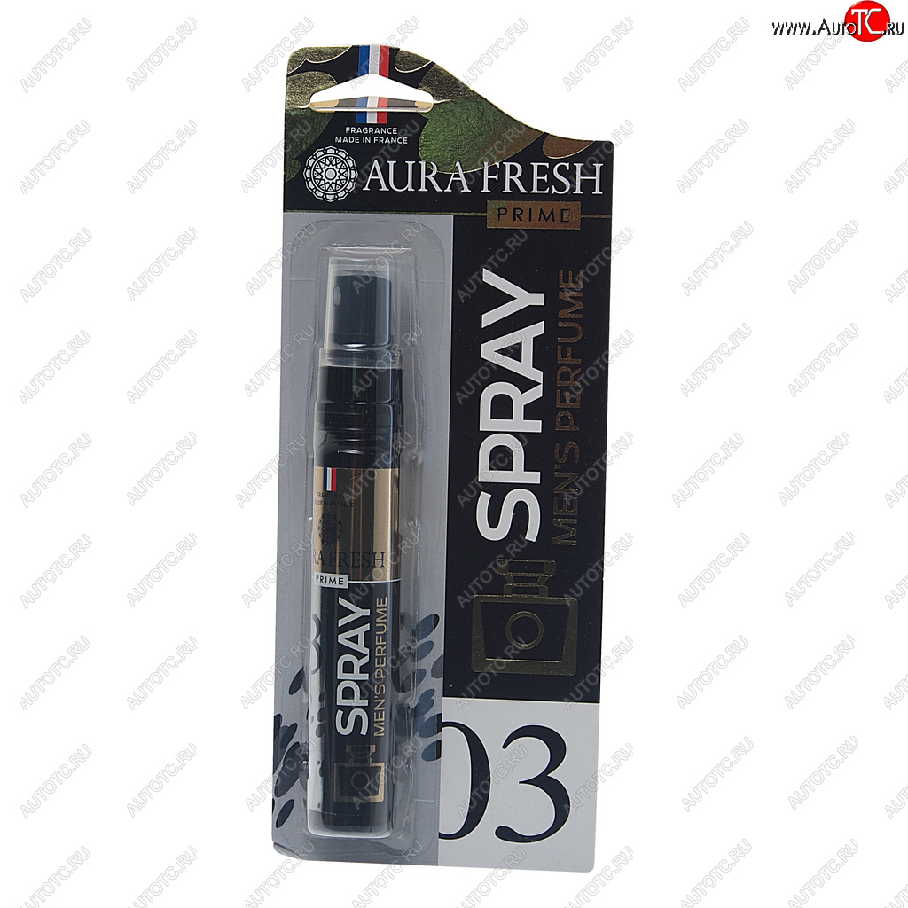 389 р. Ароматизатор спрей (№3 Paco Rabanne-1Million) 30мл Prime Pump Spray AURA FRESH AURA FRESH 23169  с доставкой в г. Кемерово