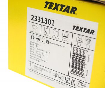 6 999 р. Колодки тормозные передние (4шт.) TEXTAR BMW 3 серия E92 купе дорестайлинг (2005-2010)  с доставкой в г. Кемерово. Увеличить фотографию 3