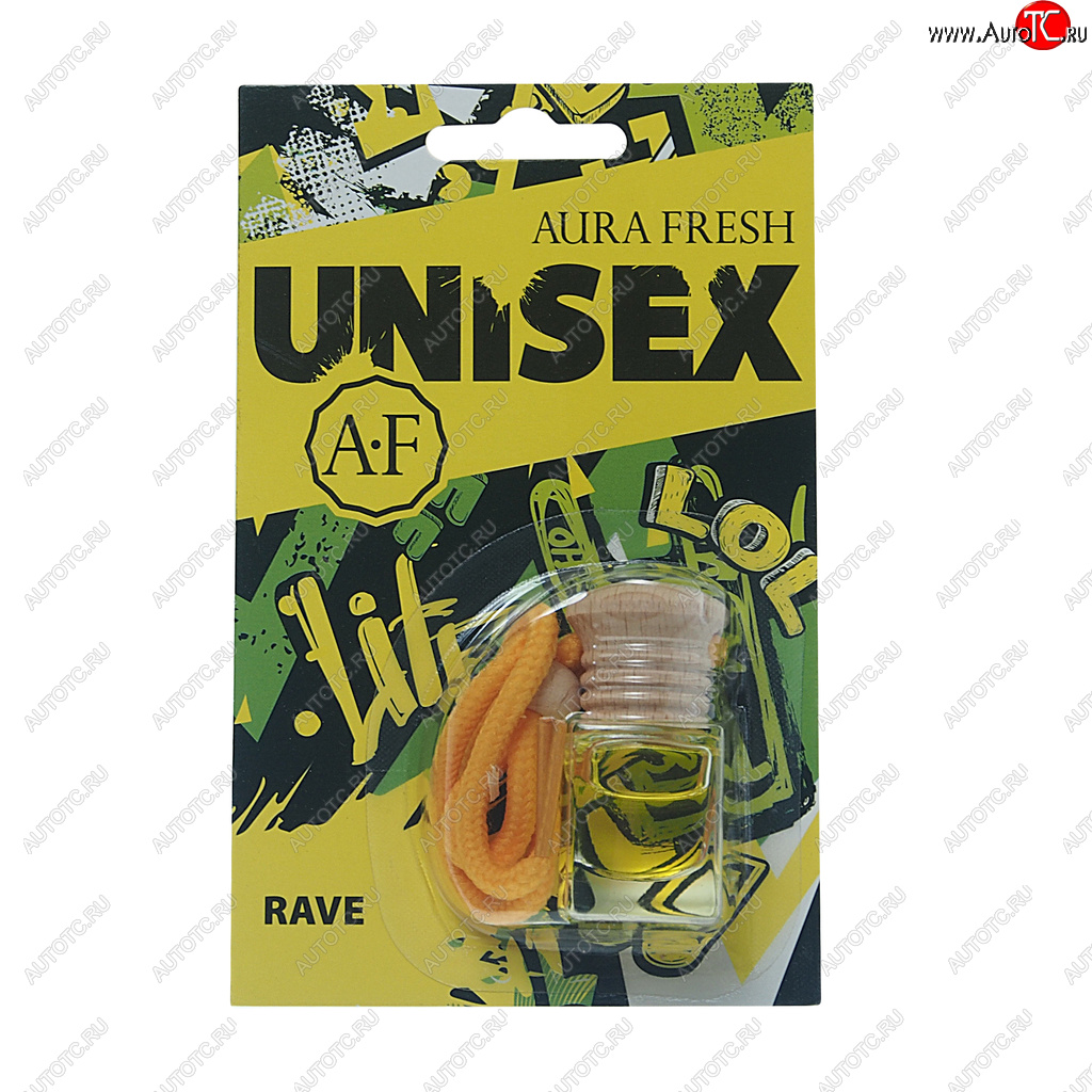 224 р. Ароматизатор подвесной жидкостный (rave) 6мл Unisex AURA FRESH AURA FRESH 23388  с доставкой в г. Кемерово