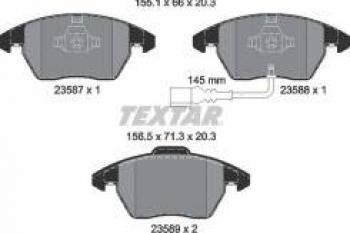 3 679 р. Колодки тормозные передние (4шт.) TEXTAR  Skoda Octavia  A5 (2004-2008), Volkswagen Passat  B6 (2005-2011)  с доставкой в г. Кемерово. Увеличить фотографию 1