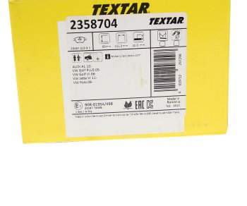 5 299 р. Колодки тормозные передние (4шт.) TEXTAR Volkswagen Passat B6 седан (2005-2011)  с доставкой в г. Кемерово. Увеличить фотографию 2