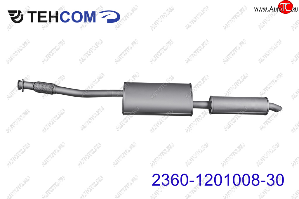 11 299 р. Глушитель УАЗ-2360 Пикап дв.ЗМЗ-409 ЕВРО-4,5 с резонатором НО ТЕХКОМ ТЕХКОМ 2360-1201008-30  с доставкой в г. Кемерово
