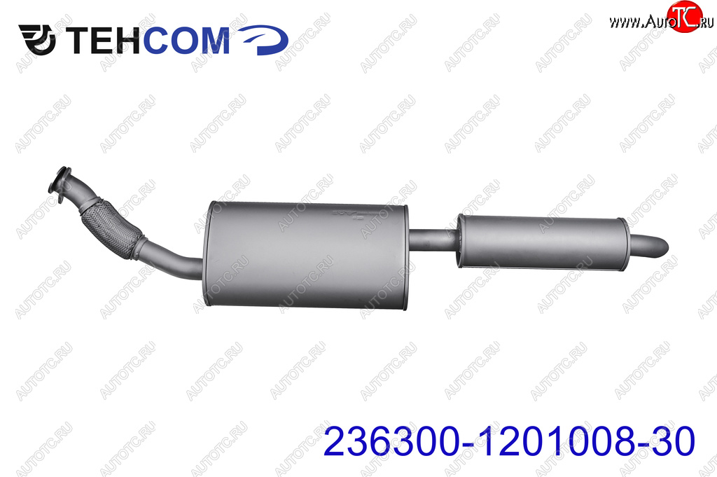 8 249 р. Глушитель УАЗ-2363 Пикап АКПП с резонатором ТЕХКОМ ТЕХКОМ 236300-1201008-30  с доставкой в г. Кемерово