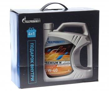 2 399 р. Масло моторное Premium N SNCFA3B4 5W40 синт.4+1л GAZPROMNEFT GAZPROMNEFT 2389900144a  с доставкой в г. Кемерово. Увеличить фотографию 3