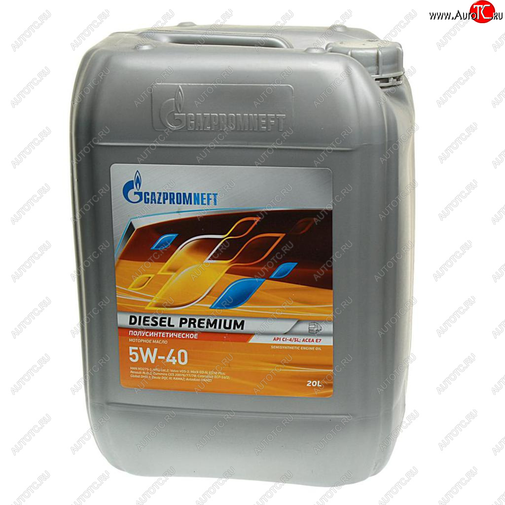 9 849 р. Масло дизельное DIESEL PREMIUM CI-4SLE7E5 5W40 псинт.20л17.6кг GAZPROMNEFT GAZPROMNEFT 2389901209  с доставкой в г. Кемерово