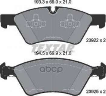 Колодки тормозные передние (4шт.) TEXTAR Mercedes-Benz E-Class W211 дорестайлинг седан (2002-2006)