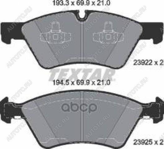 5 699 р. Колодки тормозные передние (4шт.) TEXTAR Mercedes-Benz E-Class W211 дорестайлинг седан (2002-2006)  с доставкой в г. Кемерово