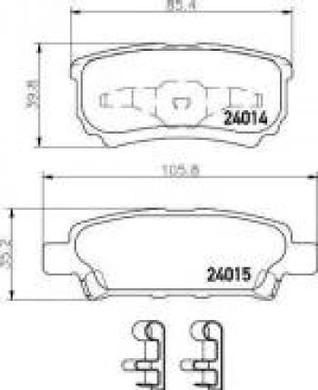 2 399 р. Колодки тормозные задние (4шт.) TEXTAR  Dodge Caliber (2006-2012), Mitsubishi Lancer  9 CS (2003-2005), Mitsubishi Outlander  CU (2003-2009)  с доставкой в г. Кемерово. Увеличить фотографию 1