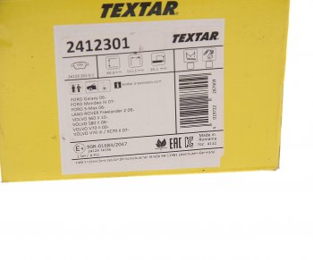5 699 р. Колодки тормозные передние (4шт.) TEXTAR Ford S-Max 1 рестайлинг (2010-2015)  с доставкой в г. Кемерово. Увеличить фотографию 4