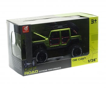 3 279 р. Модель Джип OFF ROAD металлическая (1:24) (свет,звук) NO NAME 2412b NO NAME 2412b  с доставкой в г. Кемерово. Увеличить фотографию 1