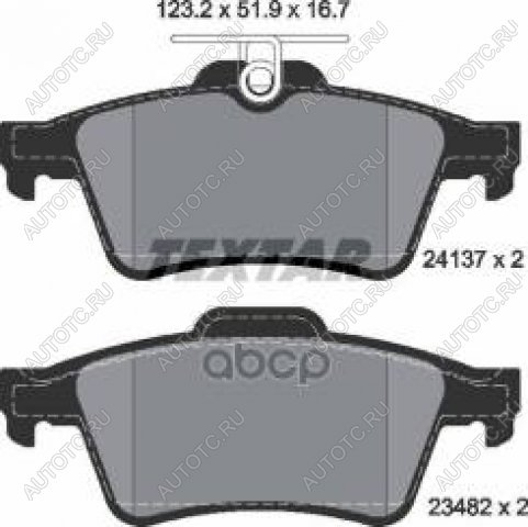 3 399 р. Колодки тормозные задние (4шт.) TEXTAR Mazda 3/Axela BP седан (2019-2025)  с доставкой в г. Кемерово