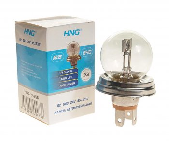 130 р. Лампа 24V R2 5550W P45t Long Life HNG HNG 24255  с доставкой в г. Кемерово. Увеличить фотографию 1