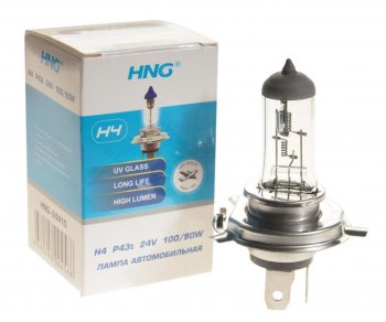 192 р. Лампа 24V H4 10090W P43t-38 Long Life HNG HNG 24410  с доставкой в г. Кемерово. Увеличить фотографию 1