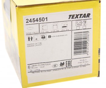 2 799 р. Колодки тормозные задние (4шт.) TEXTAR Mazda CX-7 ER дорестайлинг (2006-2010)  с доставкой в г. Кемерово. Увеличить фотографию 3