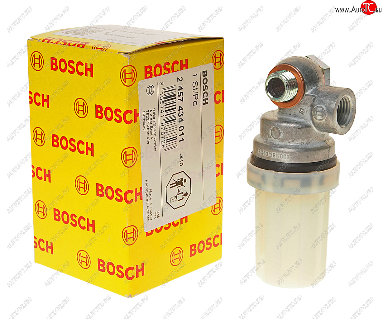 3 899 р. Фильтр топливный MAN MERCEDES грубой очистки с пластиковым стаканом BOSCH BOSCH 2457434011  с доставкой в г. Кемерово