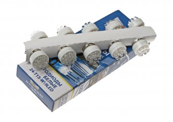 202 р. Лампа светодиодная 24V R10W BA15s 9 светодиодов белая МАЯК МАЯК 24t15-w9led  с доставкой в г. Кемерово. Увеличить фотографию 1