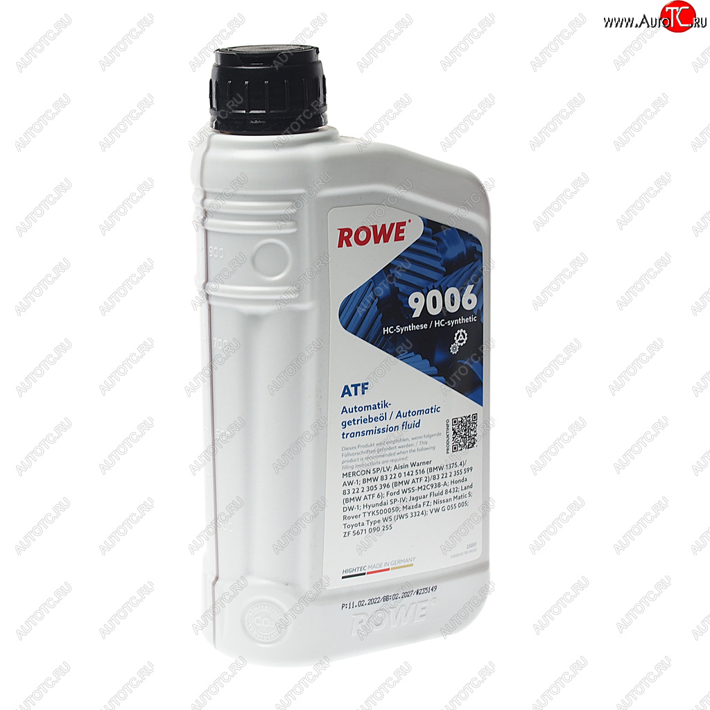 1 739 р. Масло трансмиссионное HIGHTEC ATF 9006 WSSP-IV синт.1л янтарное ROWE ROWE 25051-0010-99  с доставкой в г. Кемерово