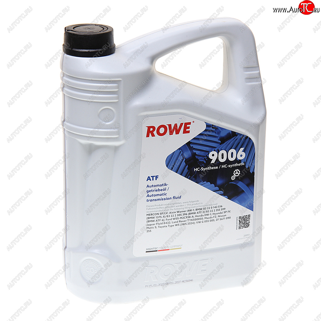6 999 р. Масло трансмиссионное HIGHTEC ATF 9006 WSSP-IV синт.5л янтарное ROWE ROWE 25051-0050-99  с доставкой в г. Кемерово