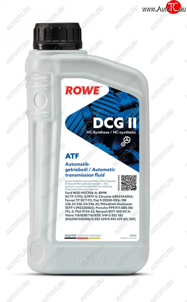 2 199 р. Масло трансмиссионное HIGHTEC ATF DCG II синт.1л янтарное ROWE ROWE 25067-0010-99 ROWE 25067-0010-99  с доставкой в г. Кемерово