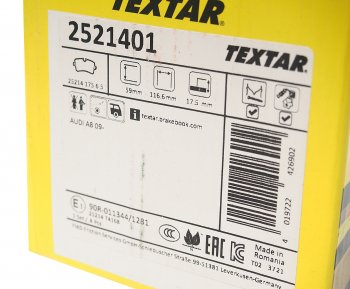 5 799 р. Колодки тормозные задние (4шт.) TEXTAR Audi A8 D4 дорестайлинг, седан (2009-2013)  с доставкой в г. Кемерово. Увеличить фотографию 3