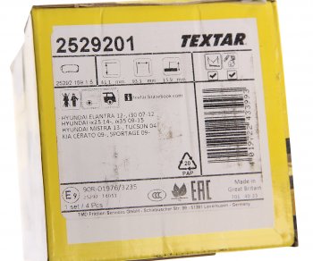 2 799 р. Колодки тормозные задние (4шт.) TEXTAR Hyundai IX35 LM дорестайлинг (2009-2013)  с доставкой в г. Кемерово. Увеличить фотографию 4