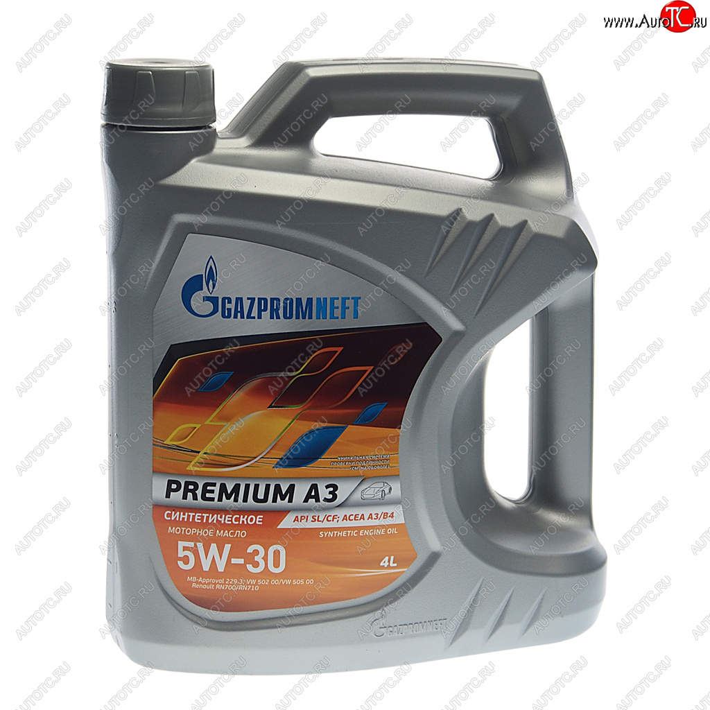 2 399 р. Масло моторное PREMIUM A3 SLCFA3B4 5W30 синт.4л GAZPROMNEFT GAZPROMNEFT 253142485  с доставкой в г. Кемерово