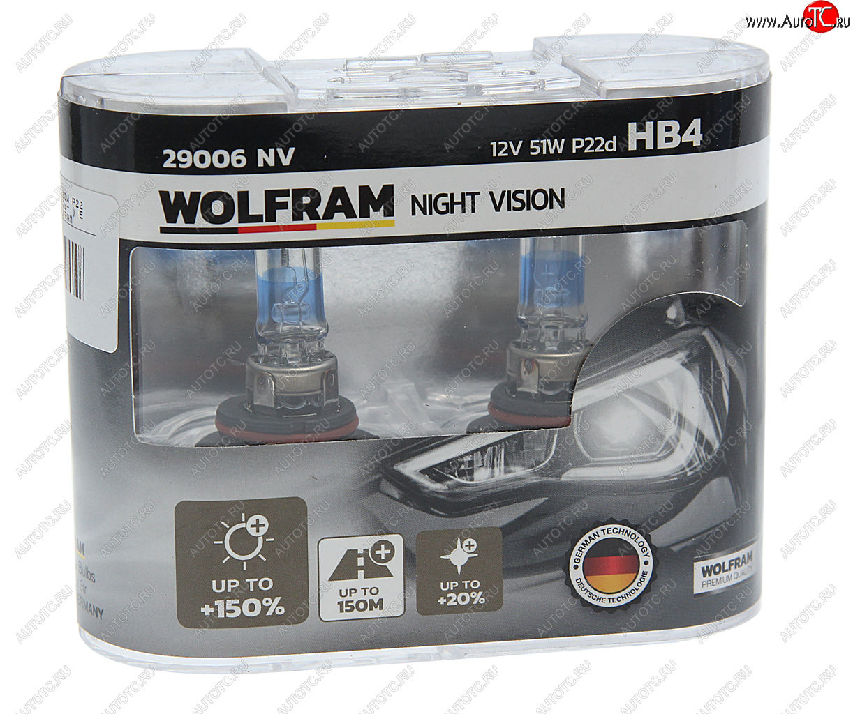 1 899 р. Лампа 12V HB4 80W P22d +150% бокс (2шт.) Extra Light WOLFRAM WOLFRAM 29006nv WOLFRAM 29006nv  с доставкой в г. Кемерово