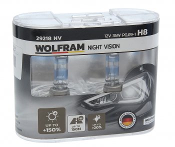 2 499 р. Лампа 12V H8 35W PGJ19-1 +150% бокс (2шт.) Extra Light WOLFRAM WOLFRAM 29218nv  с доставкой в г. Кемерово. Увеличить фотографию 1