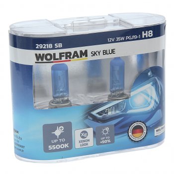 2 099 р. Лампа 12V H8 35W PGJ19-1 бокс (2шт.) White Light WOLFRAM WOLFRAM 29218sb  с доставкой в г. Кемерово. Увеличить фотографию 1