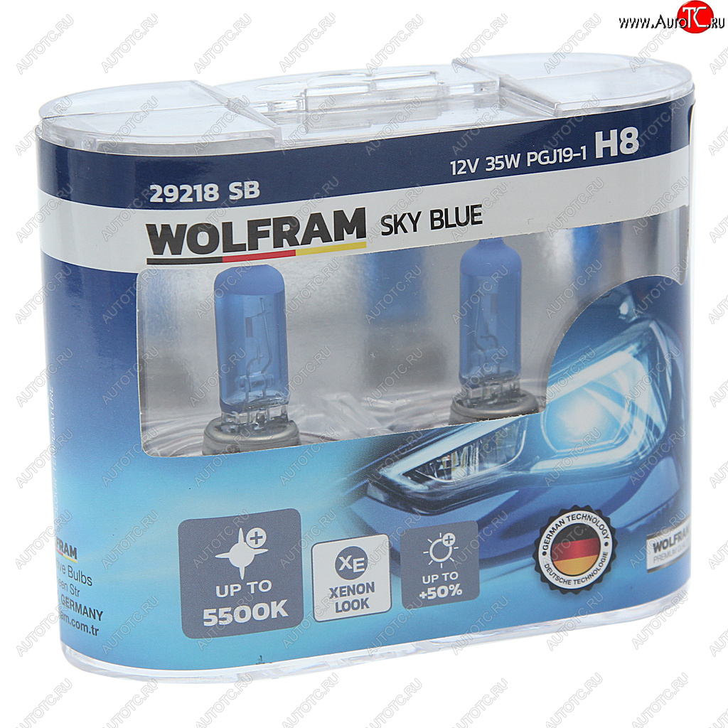 2 099 р. Лампа 12V H8 35W PGJ19-1 бокс (2шт.) White Light WOLFRAM WOLFRAM 29218sb  с доставкой в г. Кемерово