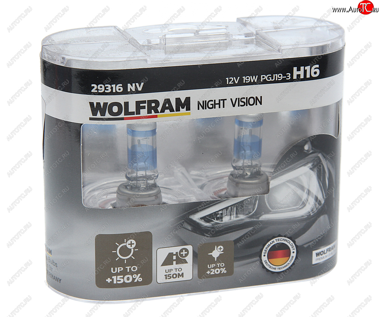 2 669 р. Лампа 12V H16 19W PGJ19-3 +150% бокс (2шт.) Extra Light WOLFRAM WOLFRAM 29316nv  с доставкой в г. Кемерово
