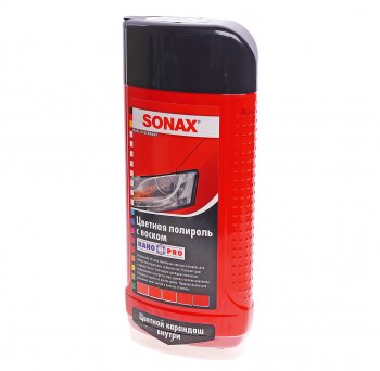 979 р. Полироль кузова красная 500мл SONAX SONAX 296400  с доставкой в г. Кемерово. Увеличить фотографию 1