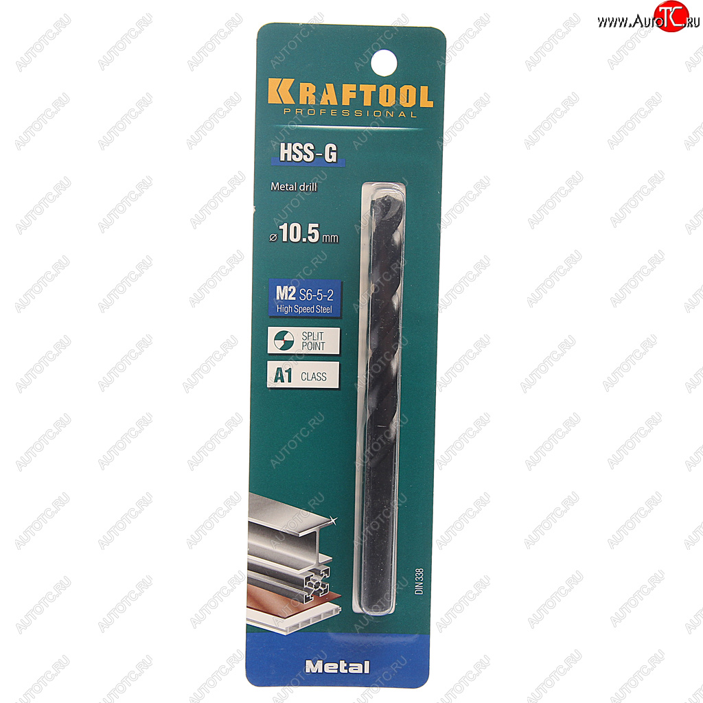 669 р. Сверло по металлу 10.5х133мм HSS KRAFTOOL KRAFTOOL 29651-10.5  с доставкой в г. Кемерово