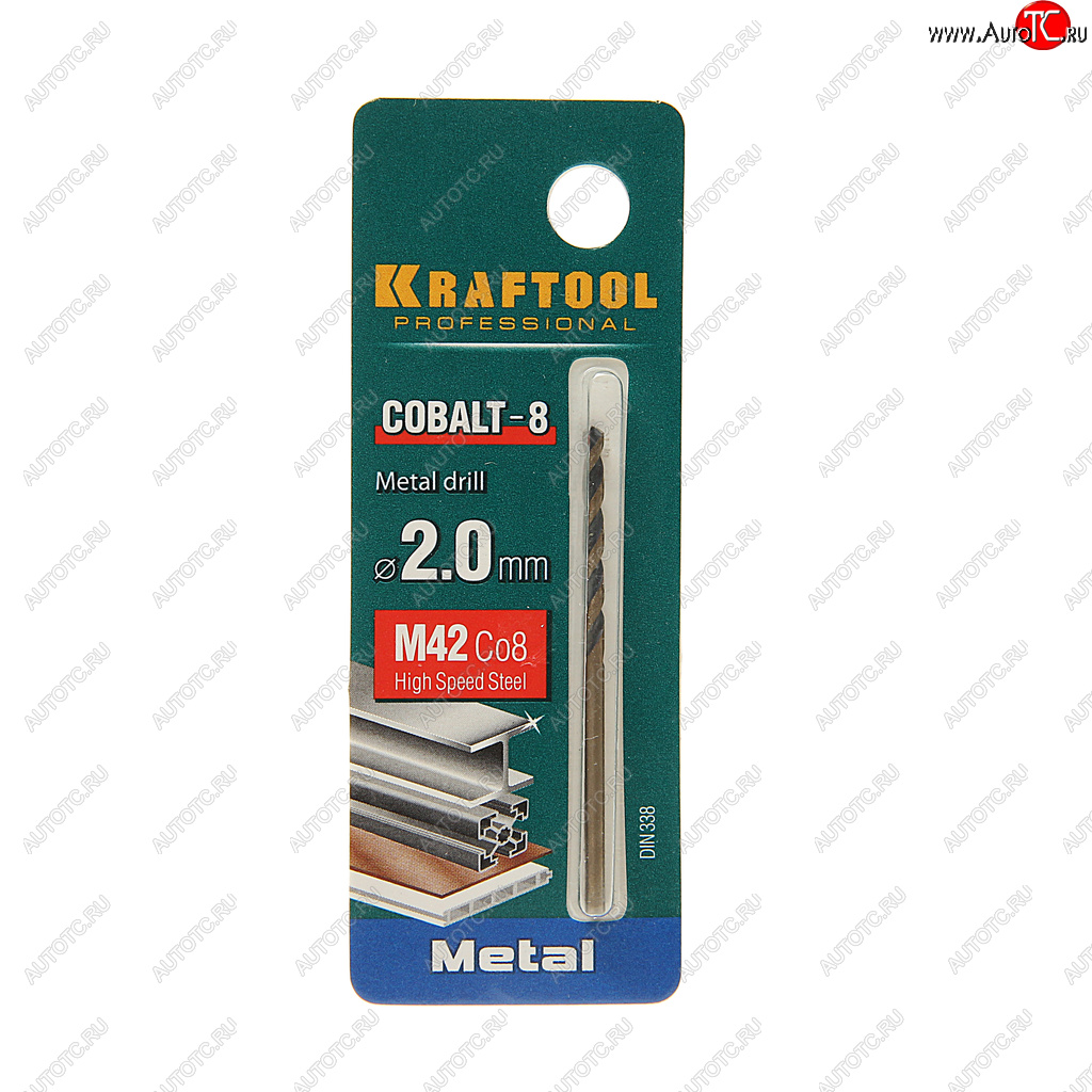 74 р. Сверло по металлу 2.0х49мм HSS Cobalt KRAFTOOL KRAFTOOL 29656-2  с доставкой в г. Кемерово