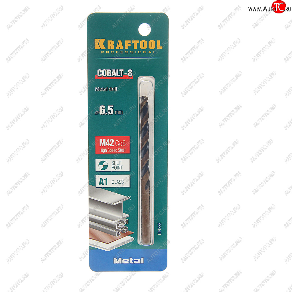 339 р. Сверло по металлу 6.5х101мм HSS Cobalt KRAFTOOL KRAFTOOL 29656-6.5  с доставкой в г. Кемерово