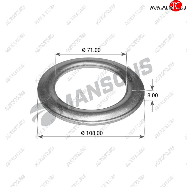 192 р. Кольцо BPW (ECO,ECO Plus) ступицы упорное (68х108х9.5) (8-9т,10-12т) MANSONS MANSONS 300.006  с доставкой в г. Кемерово