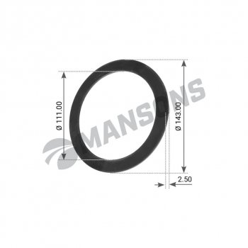58 р. Кольцо BPW ступицы уплотнительное пластик (110x141x2.5) MANSONS MANSONS 300.134  с доставкой в г. Кемерово. Увеличить фотографию 1