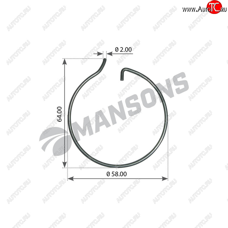 27 р. Кольцо стопорное BPW ступицы (54x2) MANSONS MANSONS 300.170  с доставкой в г. Кемерово