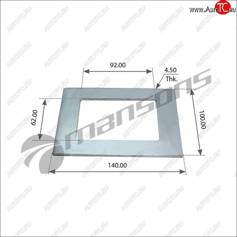 166 р. Пластина BPW рессоры (140x101x4.5) MANSONS MANSONS 300.240  с доставкой в г. Кемерово