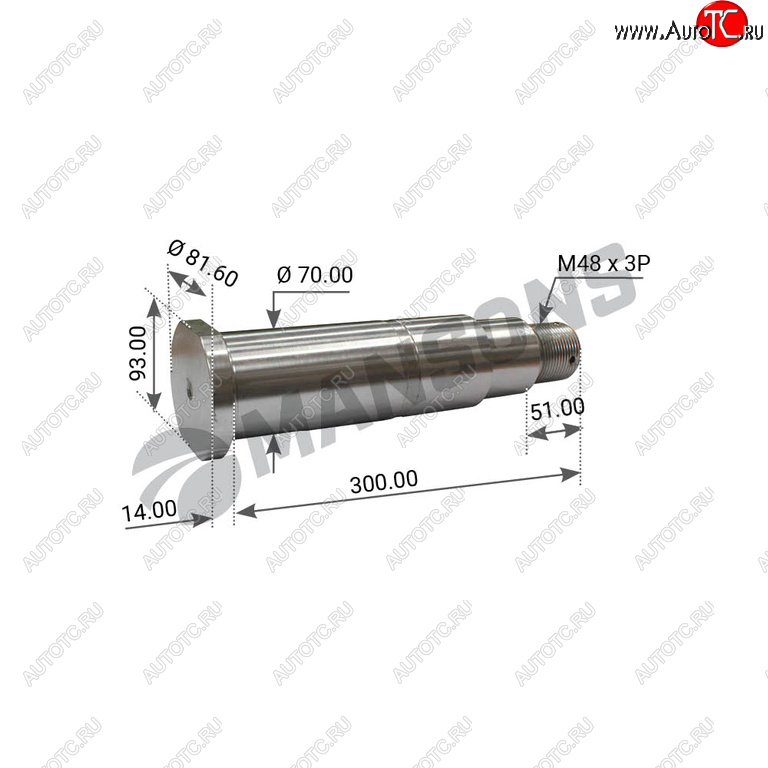 3 599 р. Палец BPW балансира MANSONS MANSONS 300.304.1  с доставкой в г. Кемерово
