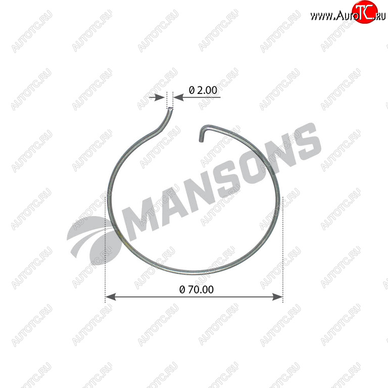 36 р. Кольцо стопорное BPW крышки ступицы MANSONS MANSONS 300.360  с доставкой в г. Кемерово